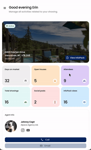 Seller Portal preview scrolling on a smartphone